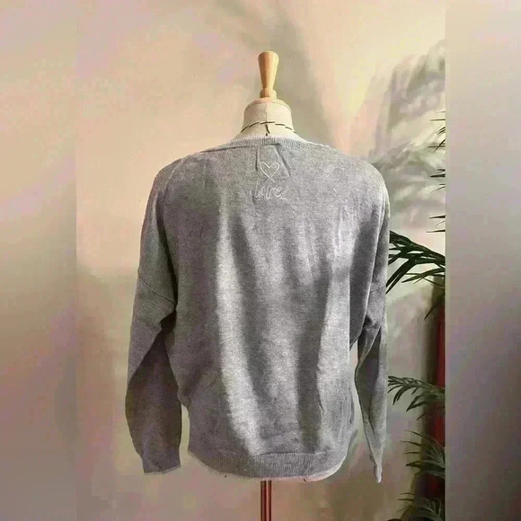 Victoria’s Secret Knit Grey Mint Boat Neck Jumper Sweater - XS - Picture 4 of 7